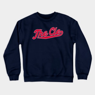 Cleveland 'The CLE' Baseball Script T-Shirt: Showcase Your Cleveland Pride with Bold Baseball Style! Crewneck Sweatshirt